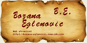 Božana Eglenović vizit kartica